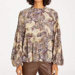 Sanctuary The Babydoll Top Paisley Print Blouse - Multicolor